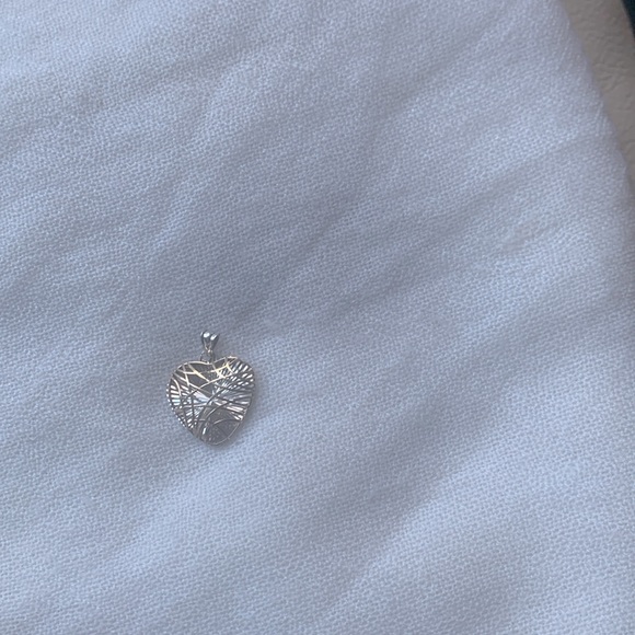 Heart Pendant Silver 925 back with 14K Yellow Gold front - Picture 4 of 4